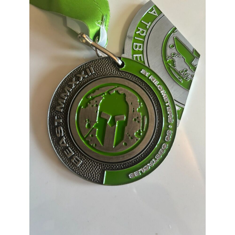2022 Spartan Race Beast Finisher Medal with Trifecta Wedge
